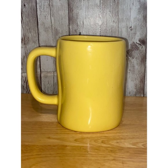 Rae Dunn Ceramic Yellow Happy Spring Easter Coffee Tea Mug Cup - Picture 3 of 7
